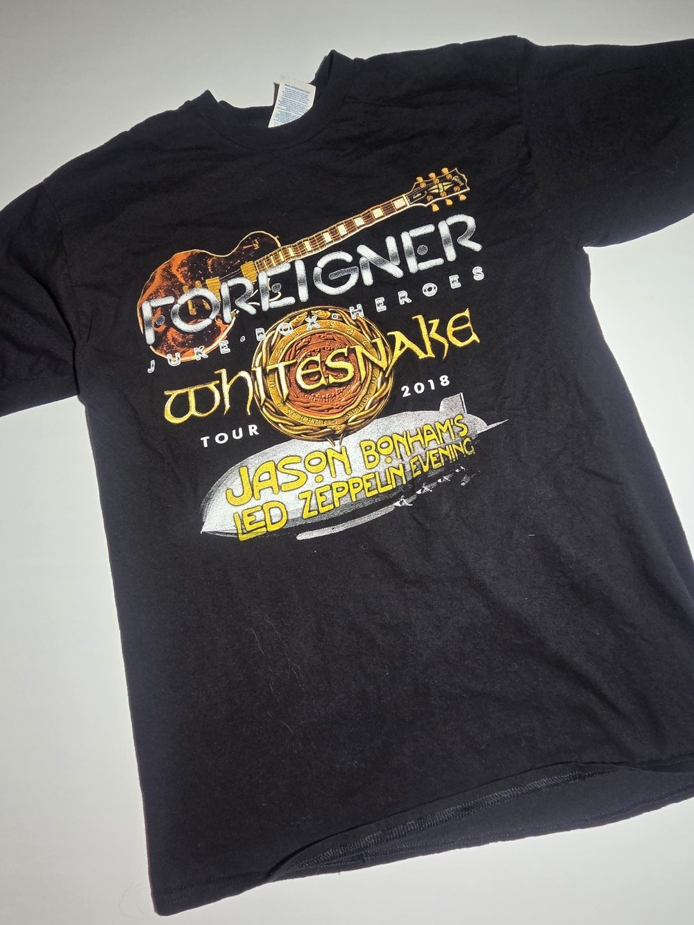 Foreigner & Whitesnake Black Tour Graphic Tee - 2018 Jason Bonham